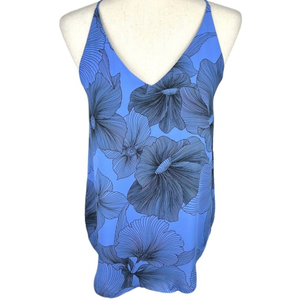 Ann Taylor - Loft Blue Floral Camisole Top